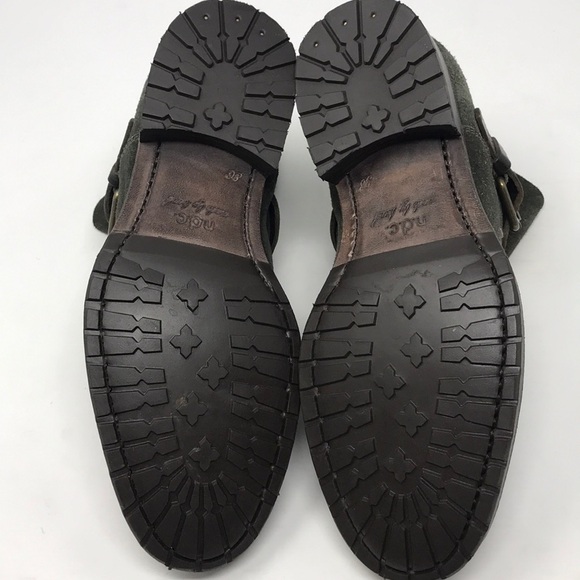 n.d.c. Olive Green Suede Moto Ankle Boots - Picture 7 of 8